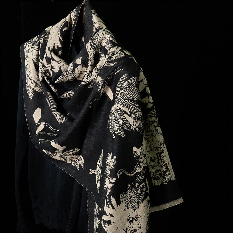 Bufanda chal acogedor con Buddha Stones - Negro - 185*65 cm - image 6