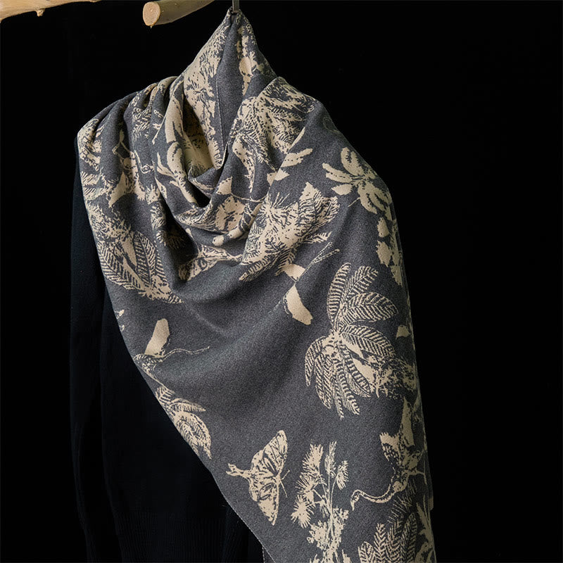 Bufanda chal acogedor con Buddha Stones - Gris - 185*65 cm - image 18