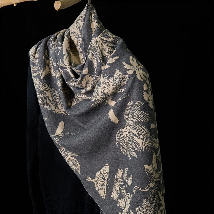 Bufanda chal acogedor con Buddha Stones - Gris - 185*65 cm - image 18