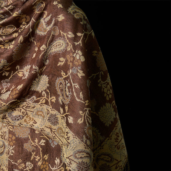 Bufanda chal suave con borlas y estampado floral de flores de anacardo de primavera y Buddha Stones - image 4