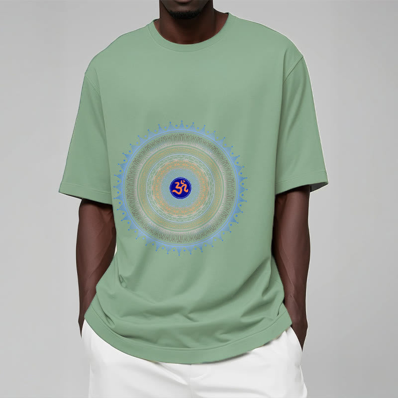 Camiseta con estampado OM de flor de mandala y Buddha Stones - image 15