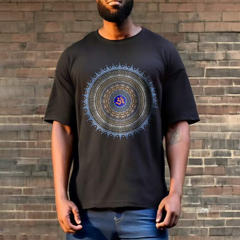 Camiseta con estampado OM de flor de mandala y Buddha Stones - image 2