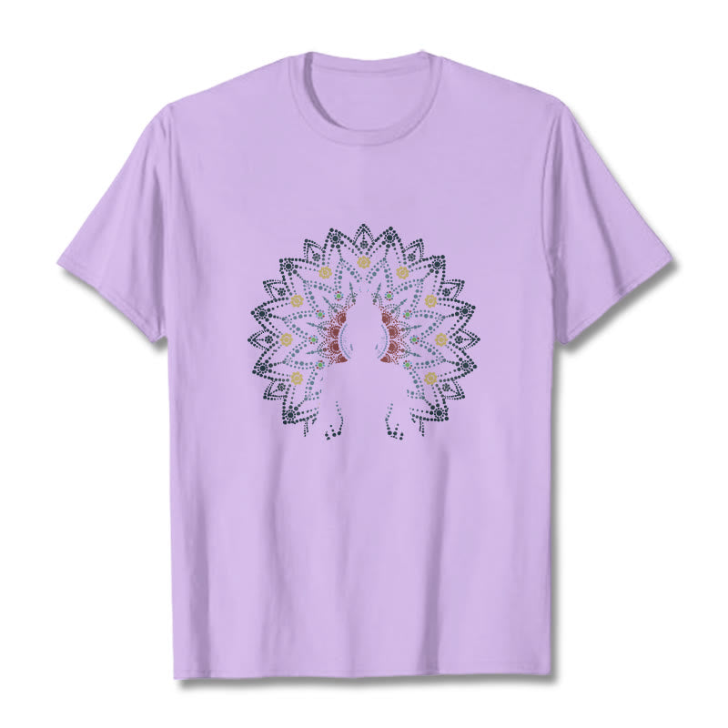 Camiseta con estampado de Buda sereno sentado y flor de mandala con Buddha Stones de Buda - Ciruela - 2XL - image 16