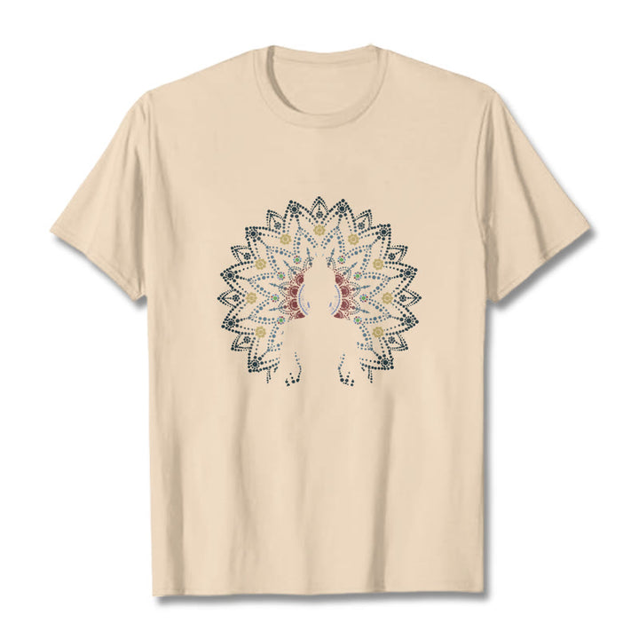 Camiseta con estampado de Buda sereno sentado y flor de mandala con Buddha Stones de Buda - Sopa de mariscos - 2XL - image 10