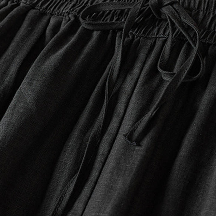 Pantalones harén con bordado de flores pequeñas de verano y bolsillos de Buddha Stones - image 38