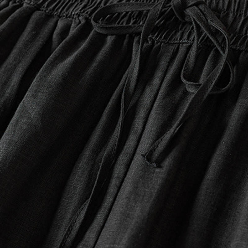 Pantalones harén con bordado de flores pequeñas de verano y bolsillos de Buddha Stones - image 38