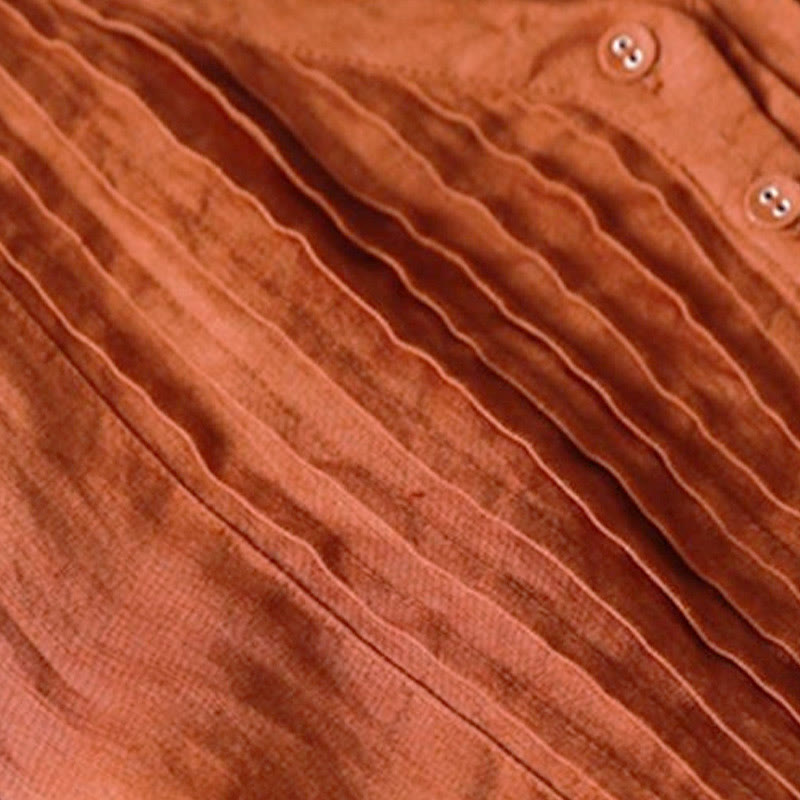 Vestido midi informal con diseño de acordeón, cuello en V, media manga y bolsillos, de Buddha Stones - image 14