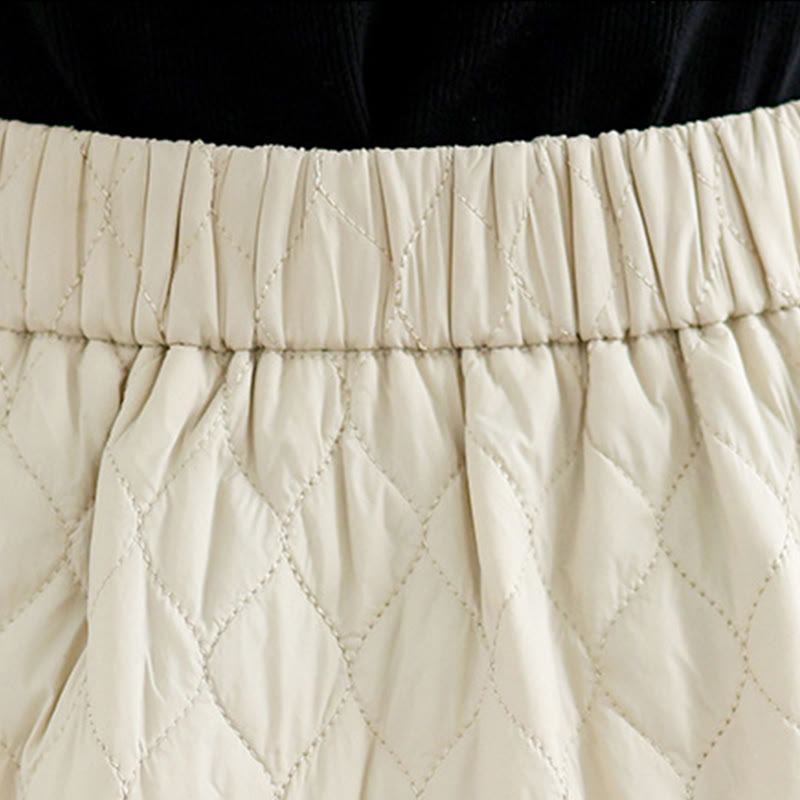 Falda recta de algodón con cintura elástica y bolsillos para mujer de Buddha Stones - image 12