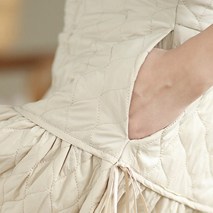 Falda recta de algodón con cintura elástica y bolsillos para mujer de Buddha Stones - image 11