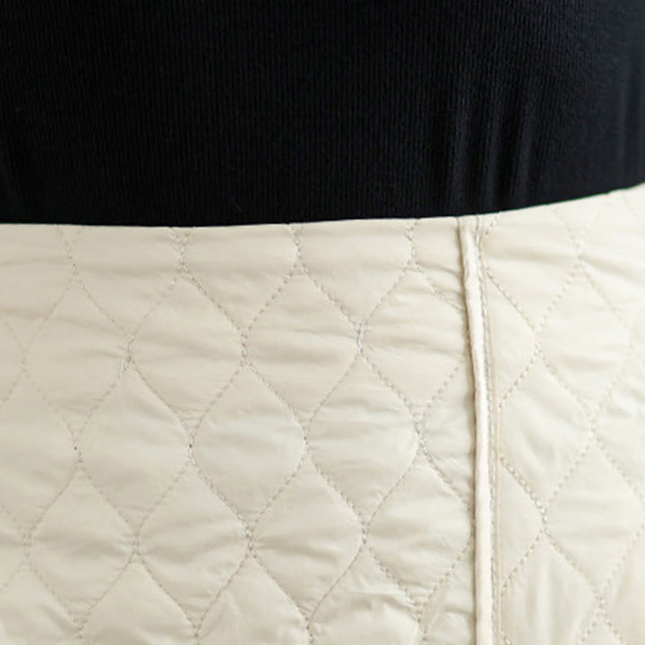 Falda recta de algodón con cintura elástica y bolsillos para mujer de Buddha Stones - image 13