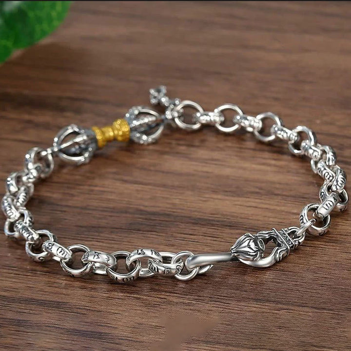 Pulsera de cobre con Buddha Stones Retro Om Mani Padme Hum Vajra - image 2