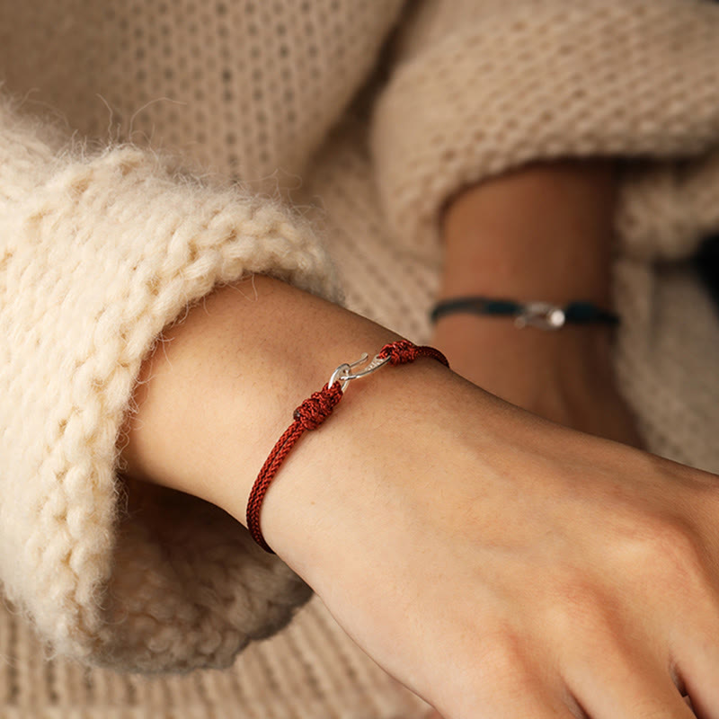 Pulsera de plata de ley 925 con Buddha Stones , diseño de gancho y hilo rojo, color intenso - image 22