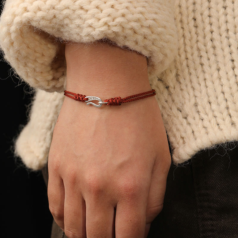 Pulsera de plata de ley 925 con Buddha Stones , diseño de gancho y hilo rojo, color intenso - image 16
