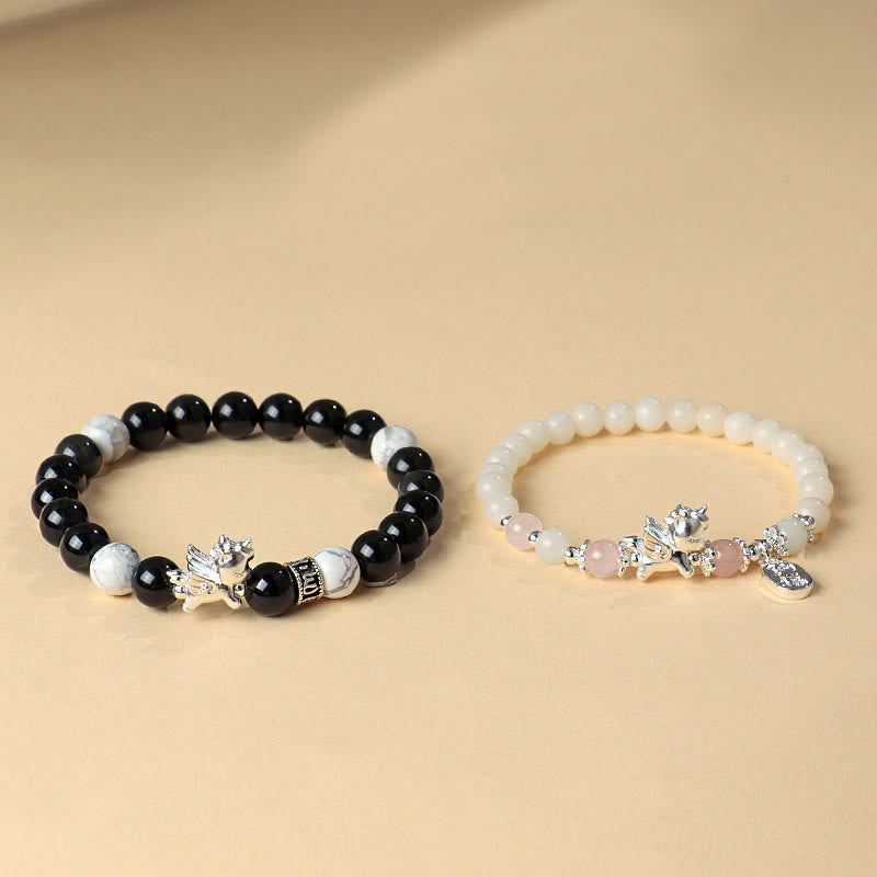 Pulsera de Buddha Stones en plata de ley 999 con semillas de Bodhi de obsidiana negra natural del Año del Caballo. - image 13