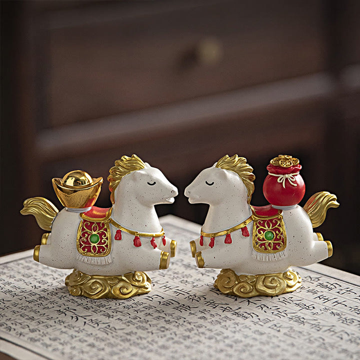 Buddha Stones del zodiaco chino, año del Caballo, personaje Fu, prosperidad, decoración del hogar - image 7