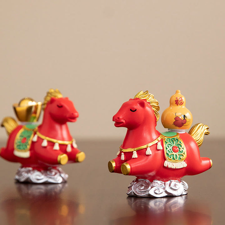 Buddha Stones del zodiaco chino, año del Caballo, personaje Fu, prosperidad, decoración del hogar - image 23