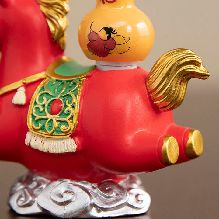 Buddha Stones del zodiaco chino, año del Caballo, personaje Fu, prosperidad, decoración del hogar - image 19