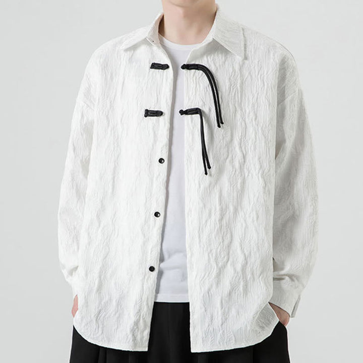 Chaqueta de traje Tang de manga larga para hombre con estampado de Buddha Stones - image 18