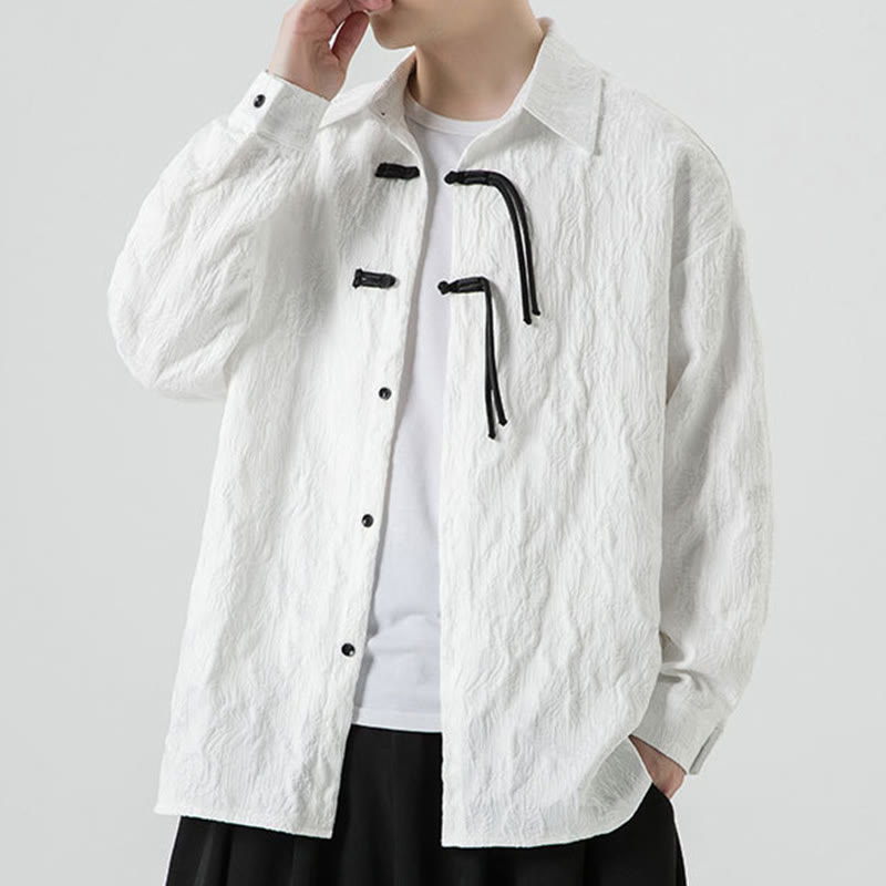 Chaqueta de traje Tang de manga larga para hombre con estampado de Buddha Stones - image 19