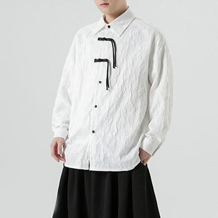 Chaqueta de traje Tang de manga larga para hombre con estampado de Buddha Stones - image 24