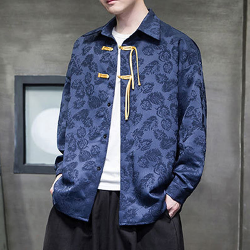 Chaqueta de traje Tang de manga larga para hombre con estampado de Buddha Stones - image 11