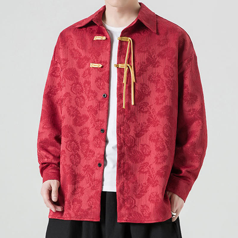 Chaqueta de traje Tang de manga larga para hombre con estampado de Buddha Stones - image 2