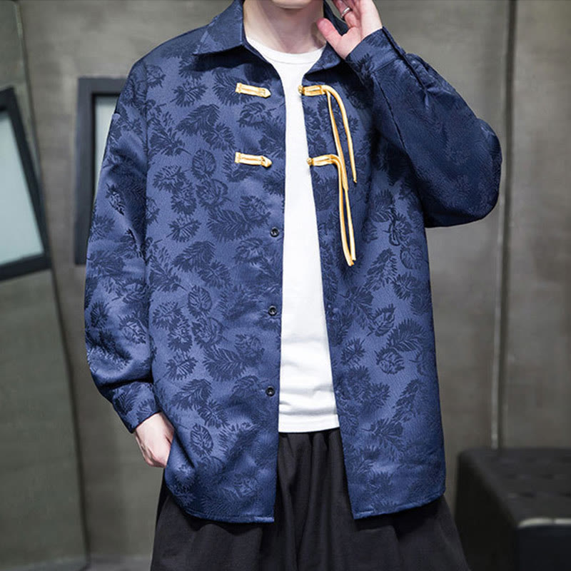 Chaqueta de traje Tang de manga larga para hombre con estampado de Buddha Stones - image 12