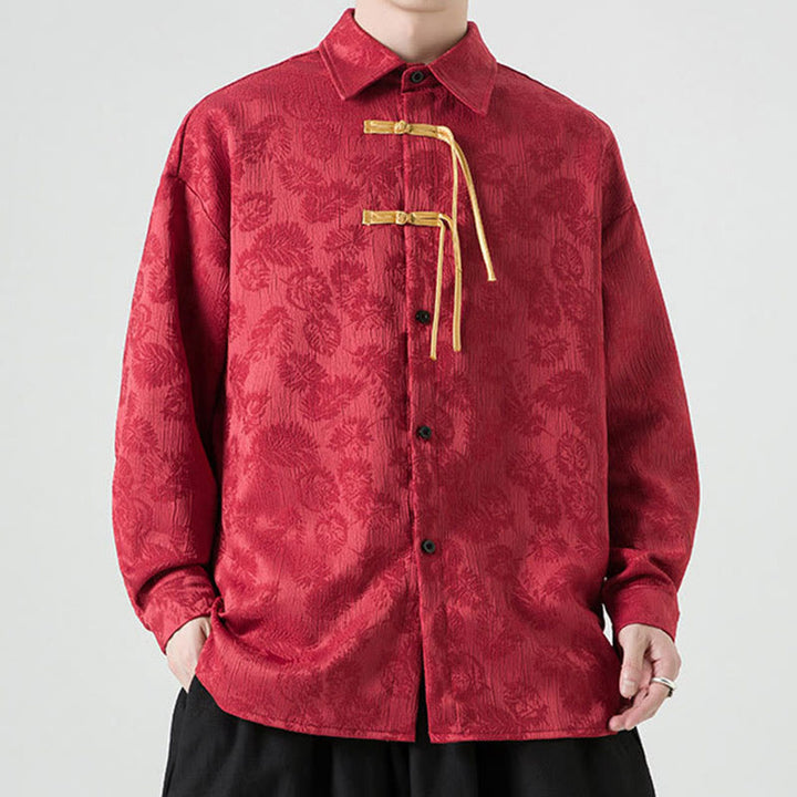 Chaqueta de traje Tang de manga larga para hombre con estampado de Buddha Stones - image 5