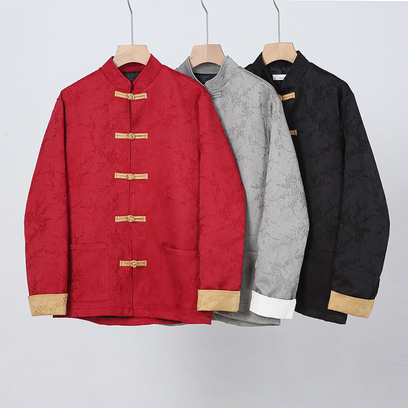 Chaqueta de algodón para hombre, de manga larga, con cuello alto y bolsillos, con estampado de Buddha Stones en jacquard - image 14