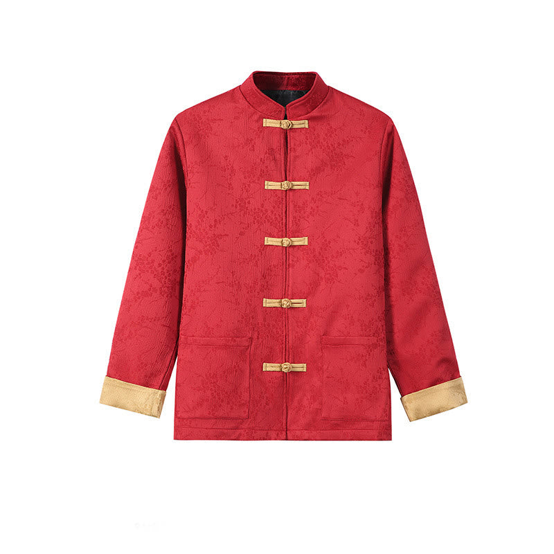 Chaqueta de algodón para hombre, de manga larga, con cuello alto y bolsillos, con estampado de Buddha Stones en jacquard - image 1