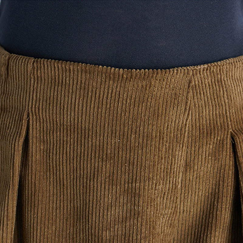 Pantalones de pana anchos con cremallera lateral para mujer de Buddha Stones , de largo 7-8 y bolsillos - image 8