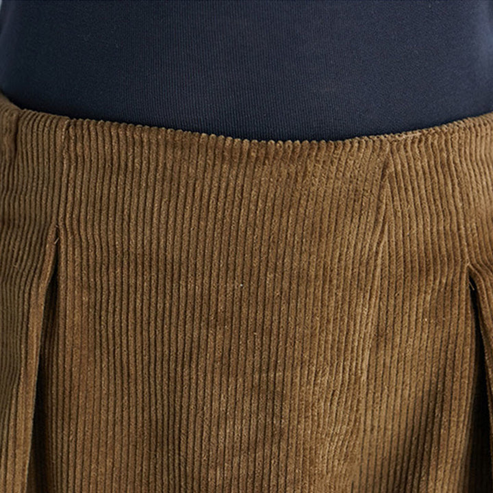 Pantalones de pana anchos con cremallera lateral para mujer de Buddha Stones , de largo 7-8 y bolsillos - image 8