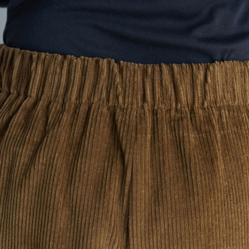 Pantalones de pana anchos con cremallera lateral para mujer de Buddha Stones , de largo 7-8 y bolsillos - image 6