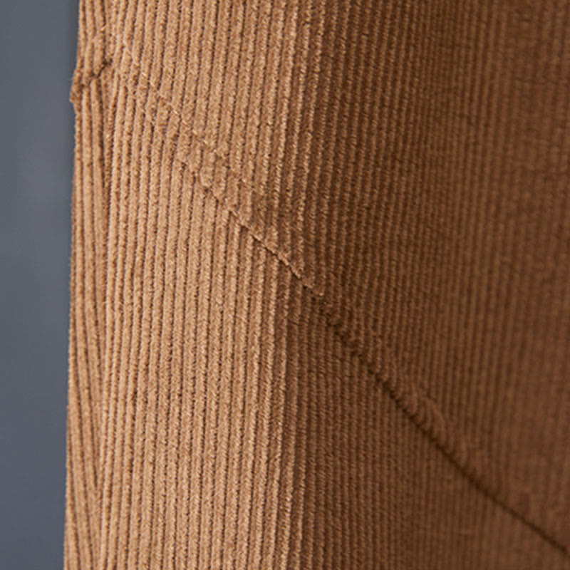 Pantalones harén de pana de algodón para mujer con diseño grueso de color peruano Buddha Stones y bolsillos - image 6