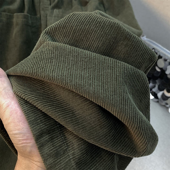 Pantalones harén de pana de algodón con cordón y bolsillos de Buddha Stones para mujer, otoño - image 12