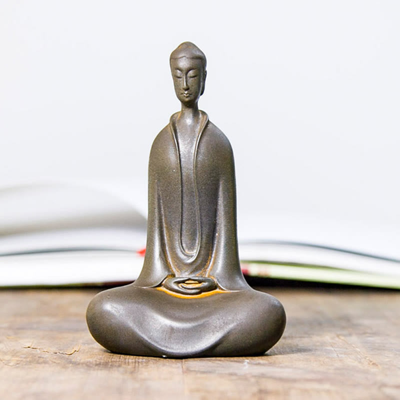 Buddha Stones Estatua de Resina Hecha a Mano de Buda Sakyamuni de Polvo de Hierro Oxidado Decoración para el Hogar - image 19