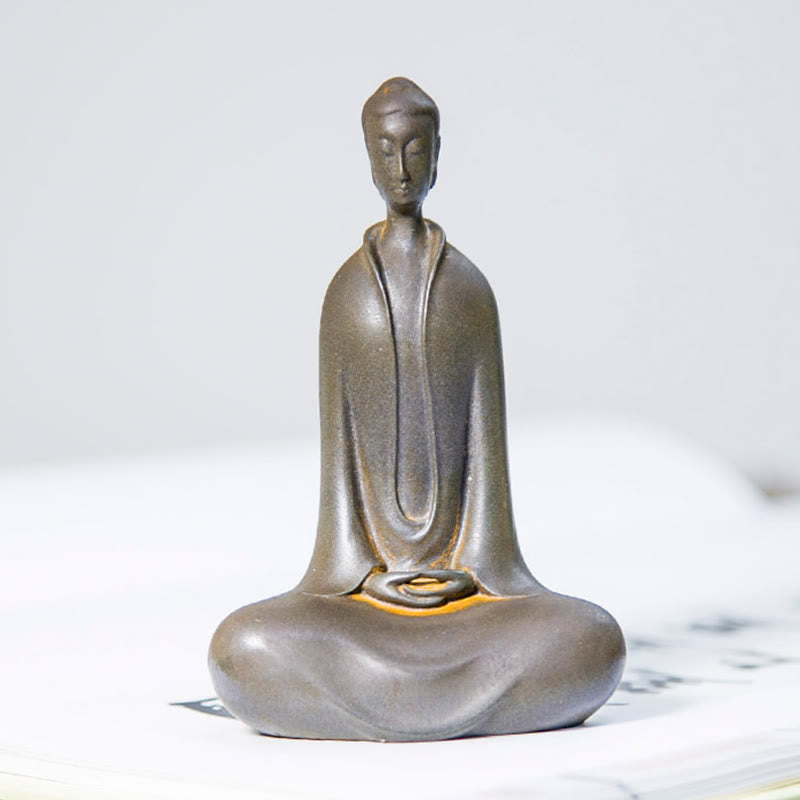 Buddha Stones Estatua de Resina Hecha a Mano de Buda Sakyamuni de Polvo de Hierro Oxidado Decoración para el Hogar - image 18