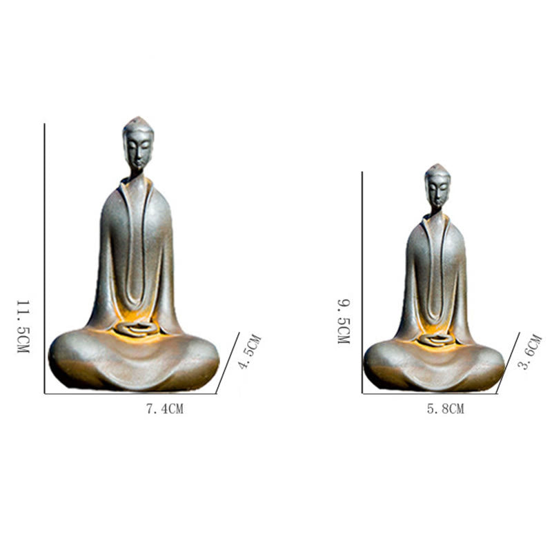 Buddha Stones Estatua de Resina Hecha a Mano de Buda Sakyamuni de Polvo de Hierro Oxidado Decoración para el Hogar - image 27