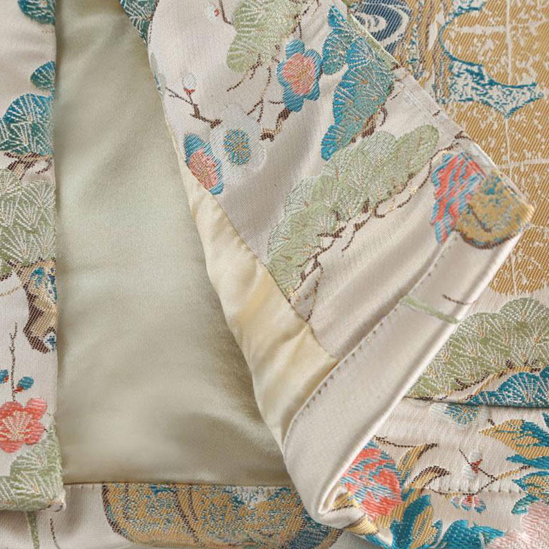 Chaqueta de manga larga para hombre con bolsillos , Buddha Stones, pato mandarín, peonía y rana con botones - image 6