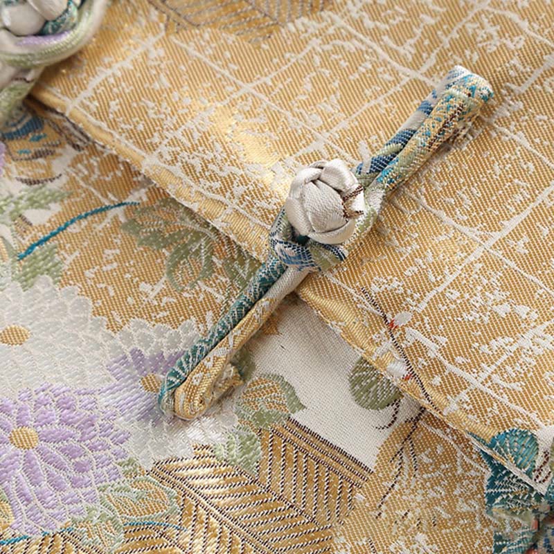 Chaqueta de manga larga para hombre con bolsillos , Buddha Stones, pato mandarín, peonía y rana con botones - image 11