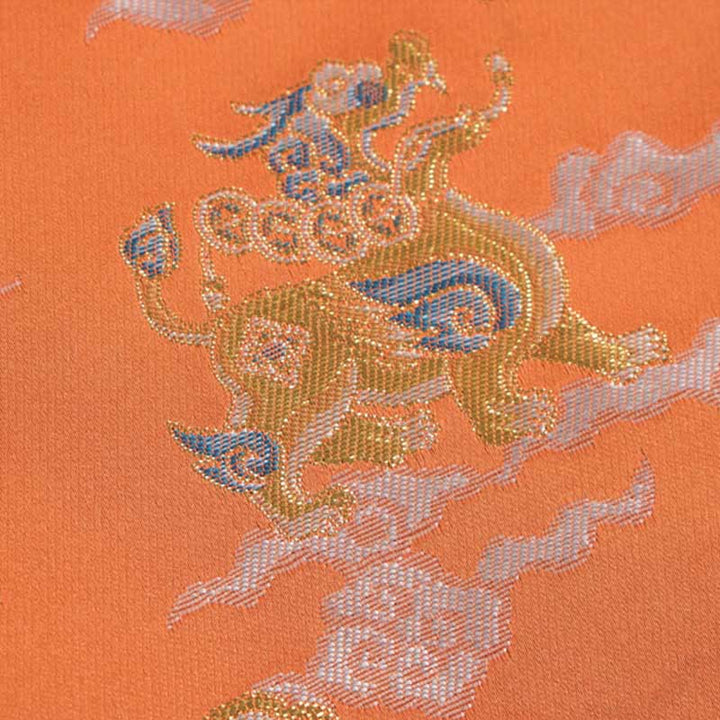 Chaqueta de manga larga para hombre con bolsillos, diseño de rana y botones, con Buddha Stones, kirin naranja y nubes auspiciosas - image 10