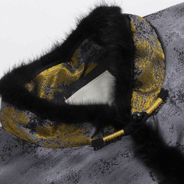 Chaqueta de manga larga con botones de rana para hombre, con bolsillos, con Buddha Stones, edificios antiguos, árboles - image 5