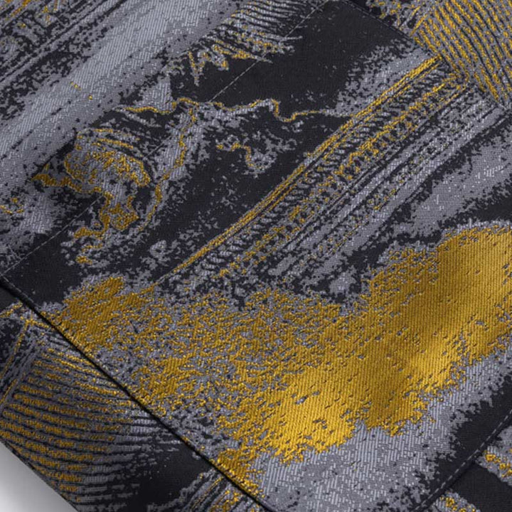 Chaqueta de manga larga con botones de rana para hombre, con bolsillos, con Buddha Stones, edificios antiguos, árboles - image 9