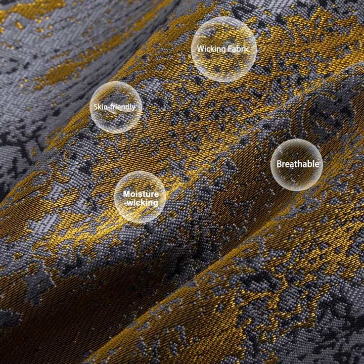 Chaqueta de manga larga con botones de rana para hombre, con bolsillos, con Buddha Stones, edificios antiguos, árboles - image 7