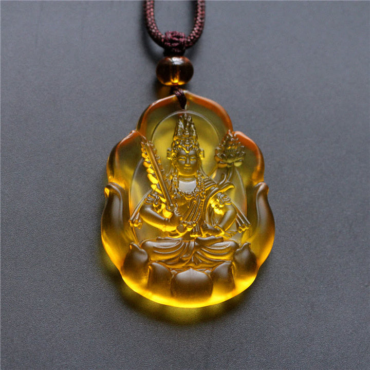 Collar con colgante de protección de Buda natal con Buddha Stones del zodíaco chino - Bodhisattva Buey/Tigre-Vacío - image 2