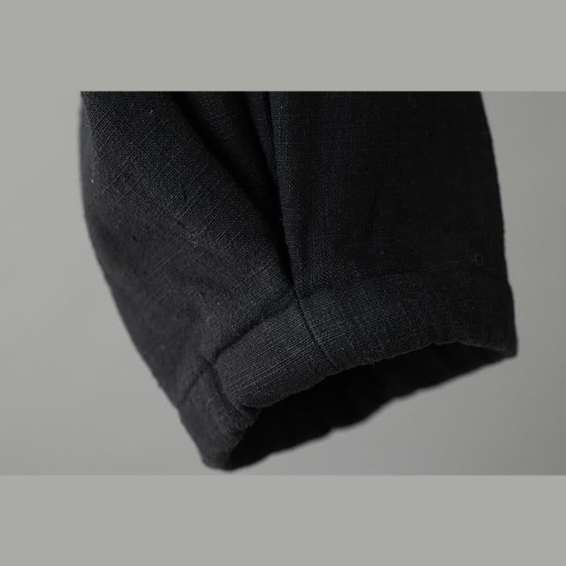 Pantalones tobilleros de algodón con forro polar térmico y bolsillos para mujer de Buddha Stones Winter - image 10