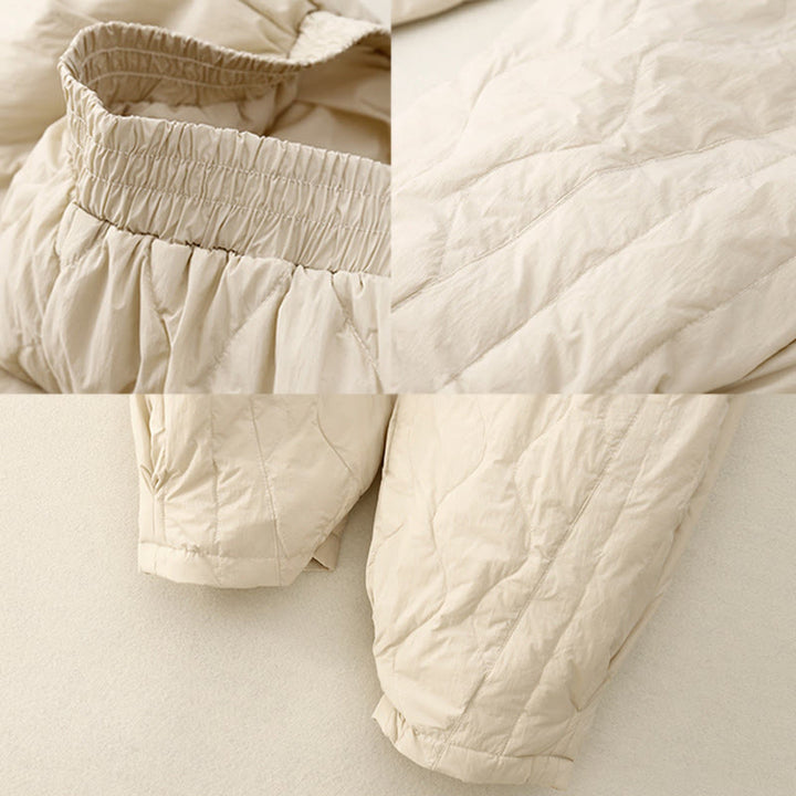 Pantalones térmicos de algodón para mujer, de color liso, con bolsillos , de Buddha Stones, para invierno - image 6