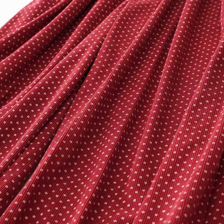 Pantalones anchos de cintura alta para mujer con estampado de puntos otoñales y Buddha Stones y bolsillos - image 7