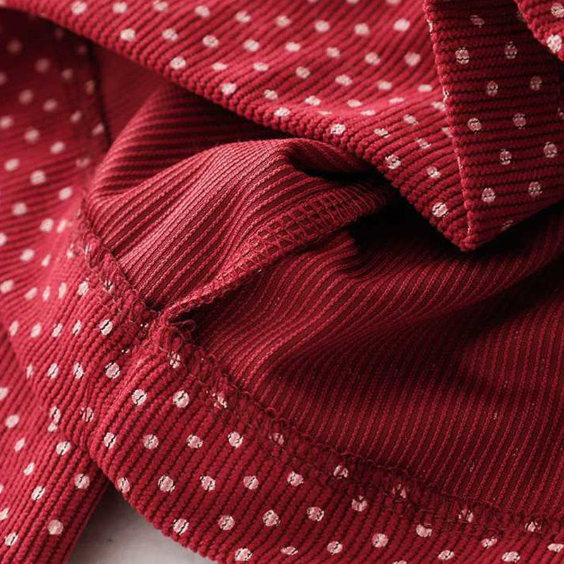 Pantalones anchos de cintura alta para mujer con estampado de puntos otoñales y Buddha Stones y bolsillos - image 10