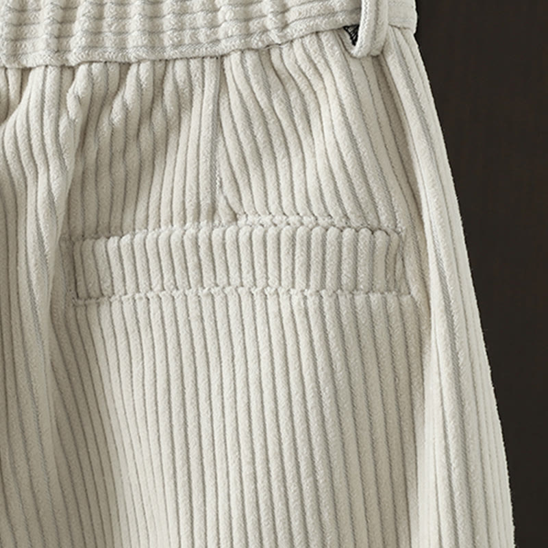 Pantalones harén Buddha Stones de invierno para mujer, de pana lisa, de algodón, de cintura alta, forrados con vellón y bolsillos - image 5